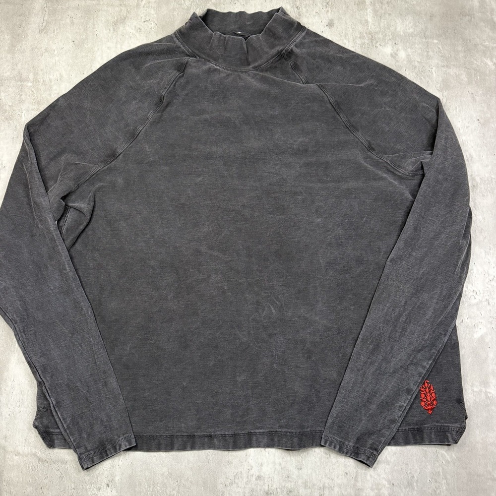 FP Movement Restoration Layer Mock Neck Top Relaxed Sweater Black Womens Medium